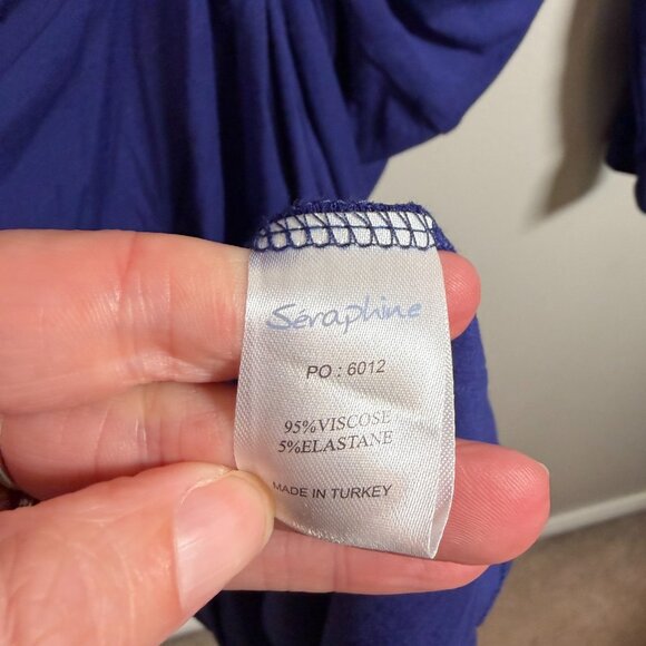 Seraphine Front Knot Maternity Dress Size 12 Royal Blue Work Office Career - Picture 12 of 13